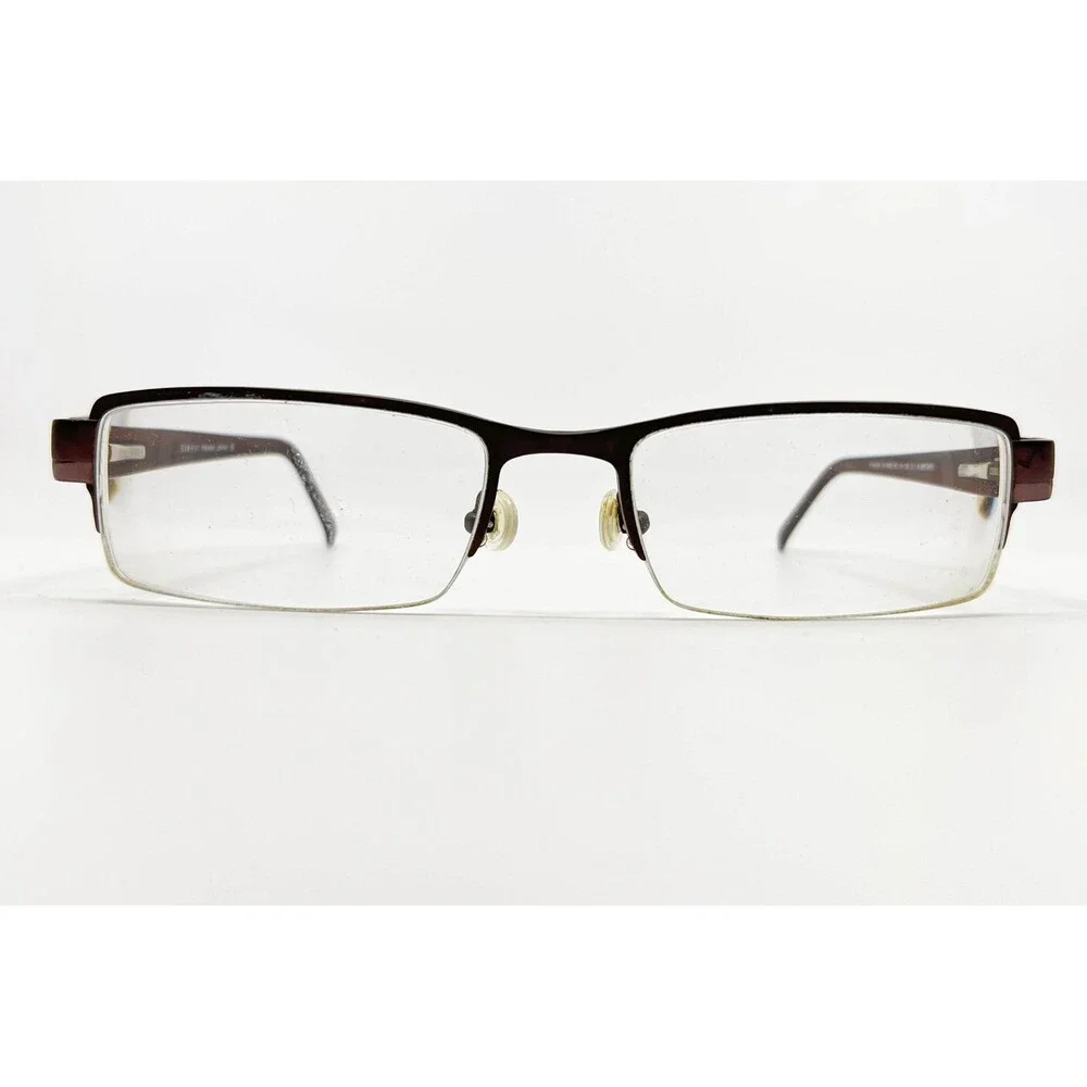 Konishi Eyeglasses Mens Brown Titanium KP-560S Semi Rimless 53-19-138
